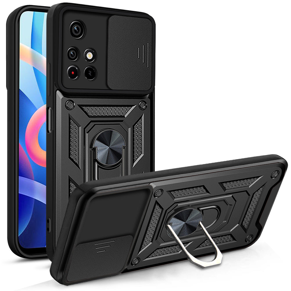 For Xiaomi Redmi Note 11 Pro 5G (China) (MediaTek) Note 11 Pro 5G Ring Kickstand TPU PC Phone Case Slide Camera Protection Back Cover For Xiaomi Redmi Note 11 Pro 5G (China) (MediaTek) Note 11 Pro 5G Ring Kickstand TPU PC Phone Case Slide Camera Protection Back Cover